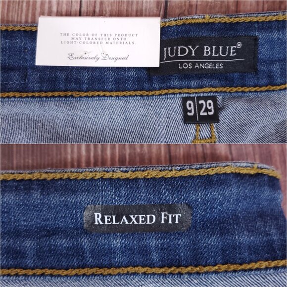 NWT Judy Blue Womens Size 9/29 Relaxed Fit Distressed Denim Jeans JB8271DK - Picture 14 of 16
